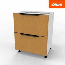 Kam Mono KC 2 BDST60/2PŁ Szafka z dwiema szufladami Blum do zabudowy płyty grzewczej 60cm