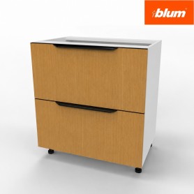 Kam Mono KC 2 BDST70/2PŁ Szafka z dwiema szufladami Blum do zabudowy płyty grzewczej 70cm