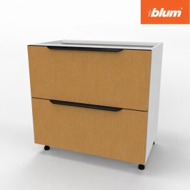 Kam Mono KC 2 BDST80/2PŁ Szafka z dwiema szufladami Blum do zabudowy płyty grzewczej 80cm