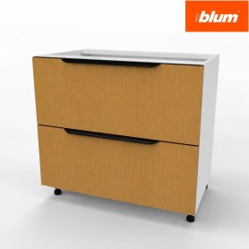 Kam Mono KC 2 BDST90/2PŁ Szafka z dwiema szufladami Blum do zabudowy płyty grzewczej 90cm