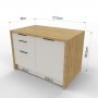 Wyspa kuchenna ZW8LPB 120x80| Blat + przegroda P2|127,2cm x 80cm|