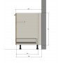 Kam Mono P2 DZCSS70 Szafka zlewowa z szufladą 70cm