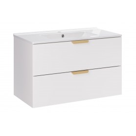 Aster White SET-ASW SP UR 20X80 SET-ASW 80CM LAVA – Zestaw meblowy 80cm z umywalką meblową Lava