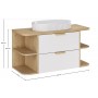 Aster White SET-ASW B CREMONA 100CM LRSM UN BEYOND – Zestaw meblowy 100cm z blatem i umywalką nablatową Beyond