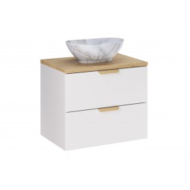 Aster White SET-ASW B CREMONA 60CM UN PATI – Zestaw meblowy 60cm z blatem i umywalką nablatową Pati