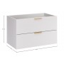 Aster White SET-ASW B NAT CREMONA 80CM UN ANNA – Zestaw meblowy 80cm z blatem i umywalką nablatową Anna