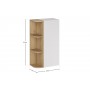 Aster White SET-ASW SP URSM – Zestaw meblowy z półsłupkiem i regałem