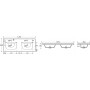 SKY 120D/DP-8099 – Umywalka meblowa dwukomorowa 120cm