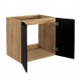 LUXOR BLACK 82-60-2D – Szafka łazienkowa pod umywalkę 60cm 2 drzwi