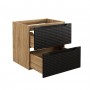 LUXOR BLACK 82-60-2S – Szafka łazienkowa pod umywalkę 60cm 2 szuflady