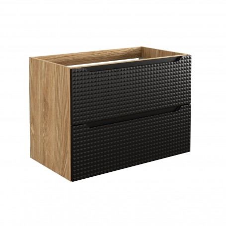 LUXOR BLACK 82-80-2S – Szafka łazienkowa pod umywalkę 80cm 2 szuflady