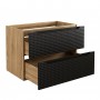 LUXOR BLACK 82-80-2S – Szafka łazienkowa pod umywalkę 80cm 2 szuflady