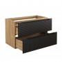 LUXOR BLACK 82-90-2S – Szafka łazienkowa pod umywalkę 90cm 2 Szuflady