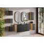 LUXOR BLACK 82-80-2S – Szafka łazienkowa pod umywalkę 80cm 2 szuflady