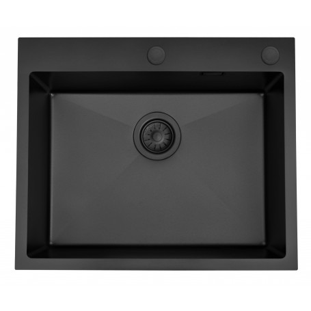 MASIVO 60 PVD Black Zlewozmywak jednokomorowy ze stali szlachetnej 600x500