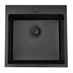 MASIVO 50 PVD BLACK Zlewozmywak jednokomorowy ze stali szlachetnej 500x500