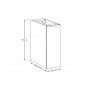 SOMBRA GREEN 81-20-1D – Szafka pod blat 20cm 1 drzwi