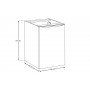 SOMBRA GREEN 81-40-1DK – Szafka pod blat 40cm z koszem na pranie