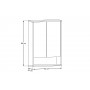 DOROTHY RISTRETTO 84-60-2D – Szafka łazienkowa z Lustrem 60cm 2 Drzwi