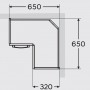 Kam Mono KC 2 WRP65/61 Szafka kuchenna wisząca narożna 65cm x 65cm