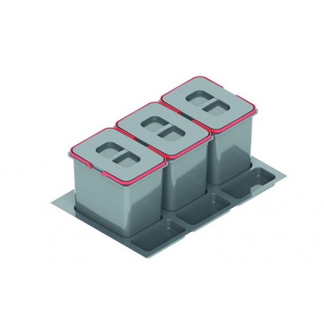 Pojemnik na odpady do szafki DZS 80  3 pojemniki po 15l