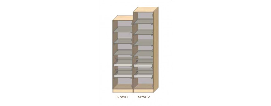 Szafa SPWB Layman - modułowa z wysuwanymi półkami na buty