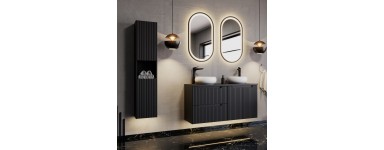 Meble łazienkowe NOVA BLACK w eleganckiej, klasycznej czerni.