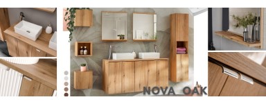 NOVA OAK – meble łazienkowe w kolorze drewna COMAD | Sitimeble.pl