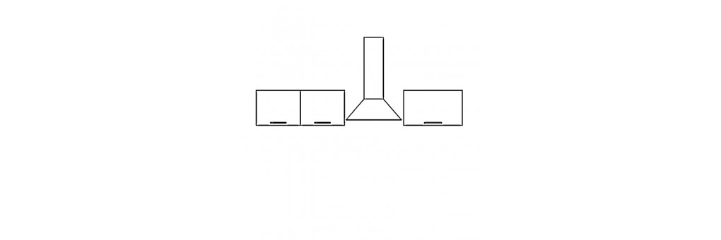 Kam Mono KC4 - Szafki kuchenne wiszące niskie - wysokość 29cm
