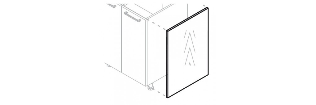Boki nakładane do szafek kuchennych Kam Mono