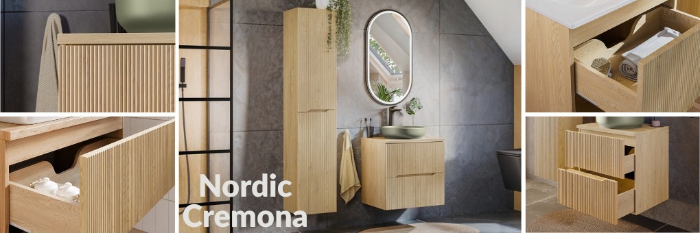 Meble łazienkowe Nordic Cremona | Szafki i blaty do łazienki