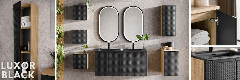 LUXOR BLACK – czarne meble łazienkowe COMAD | Sitimeble.pl