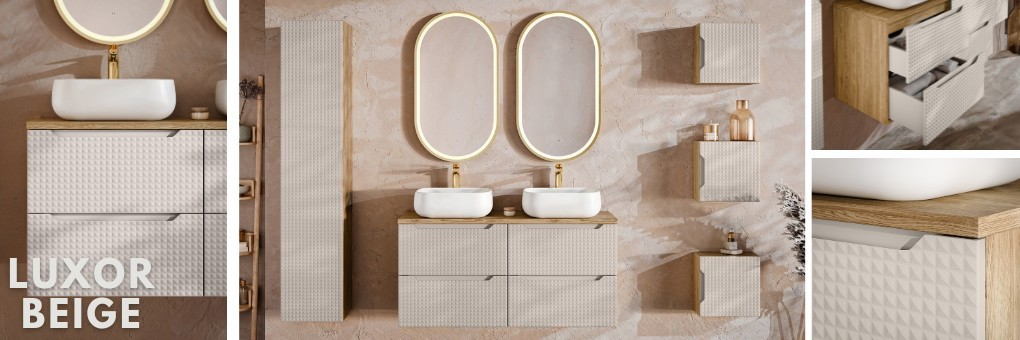 LUXOR BEIGE – beżowe meble łazienkowe COMAD | Sitimeble.pl