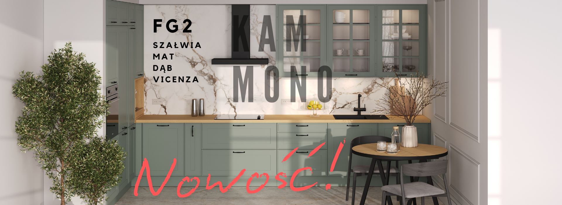 Kam Mono FG2 Szałwia / Dąb Vicenza 